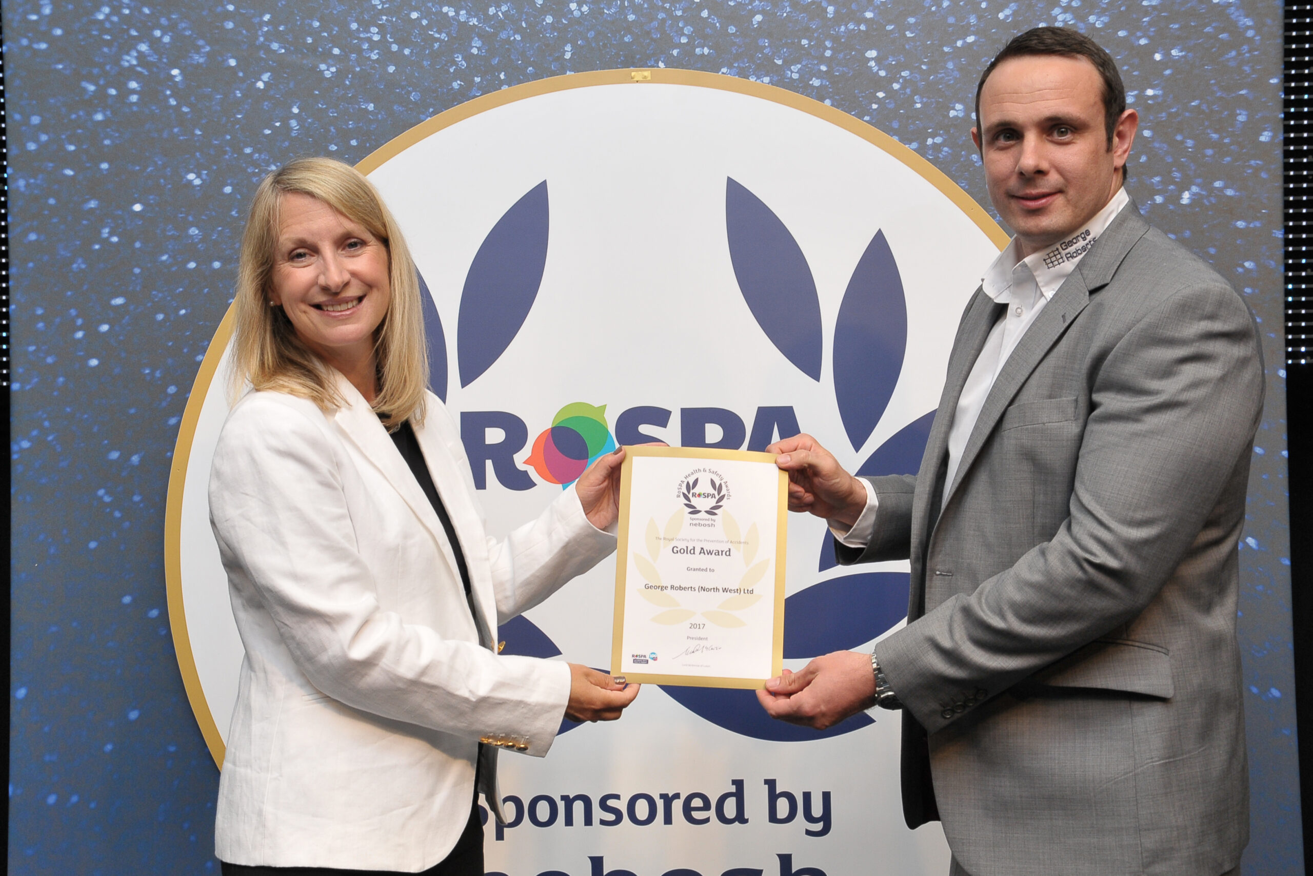 George Roberts wins the RoSPA Gold Award