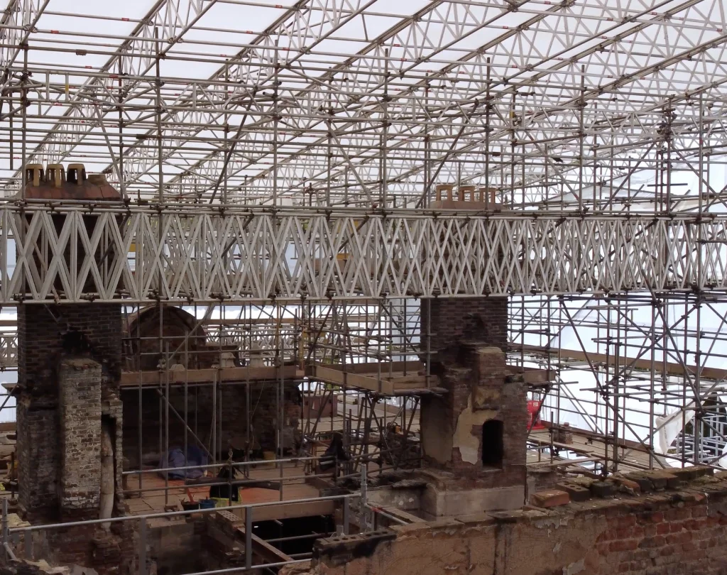 Temporary Roof Project at Betley Court Manor