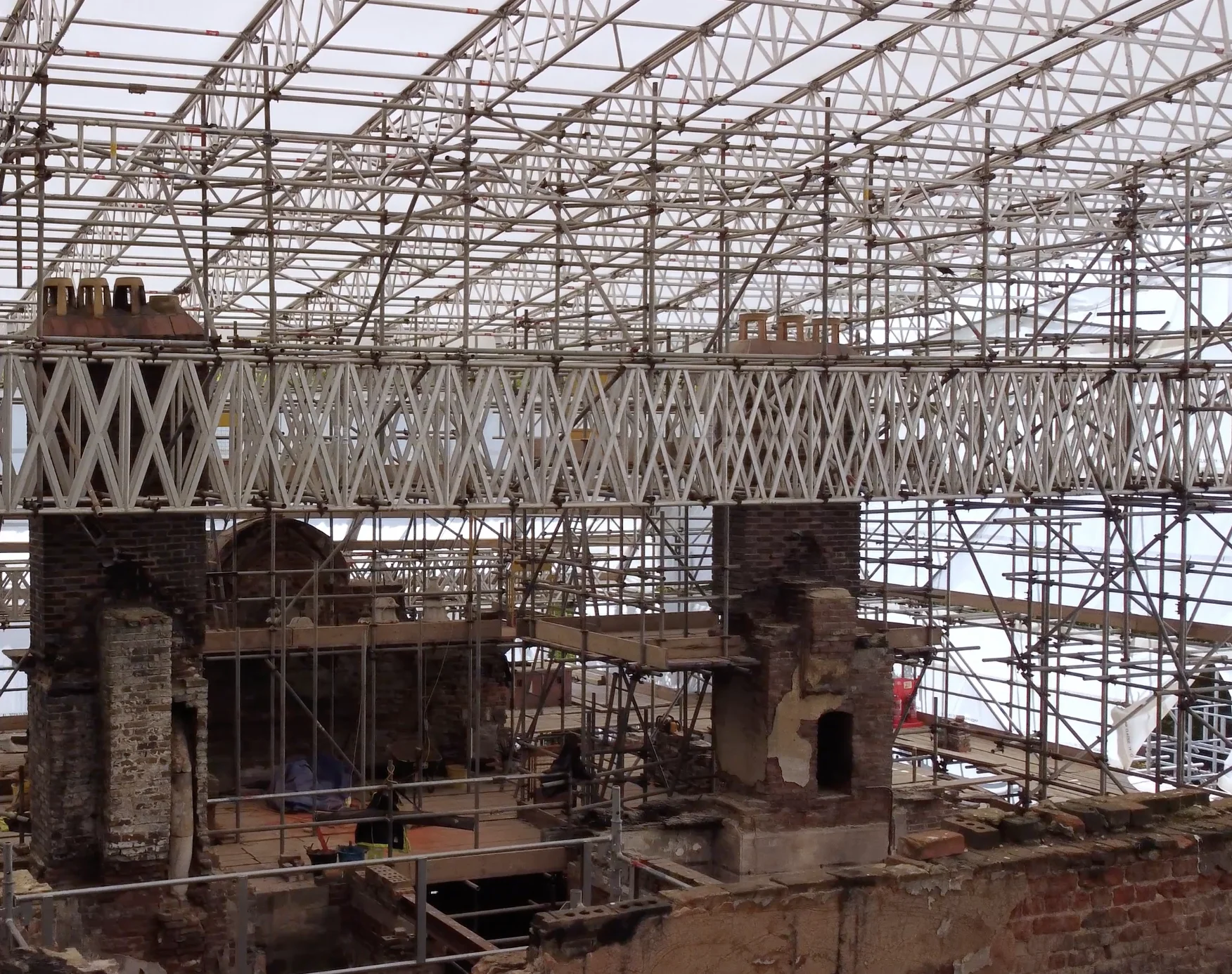 Temporary Roof Project at Betley Court Manor